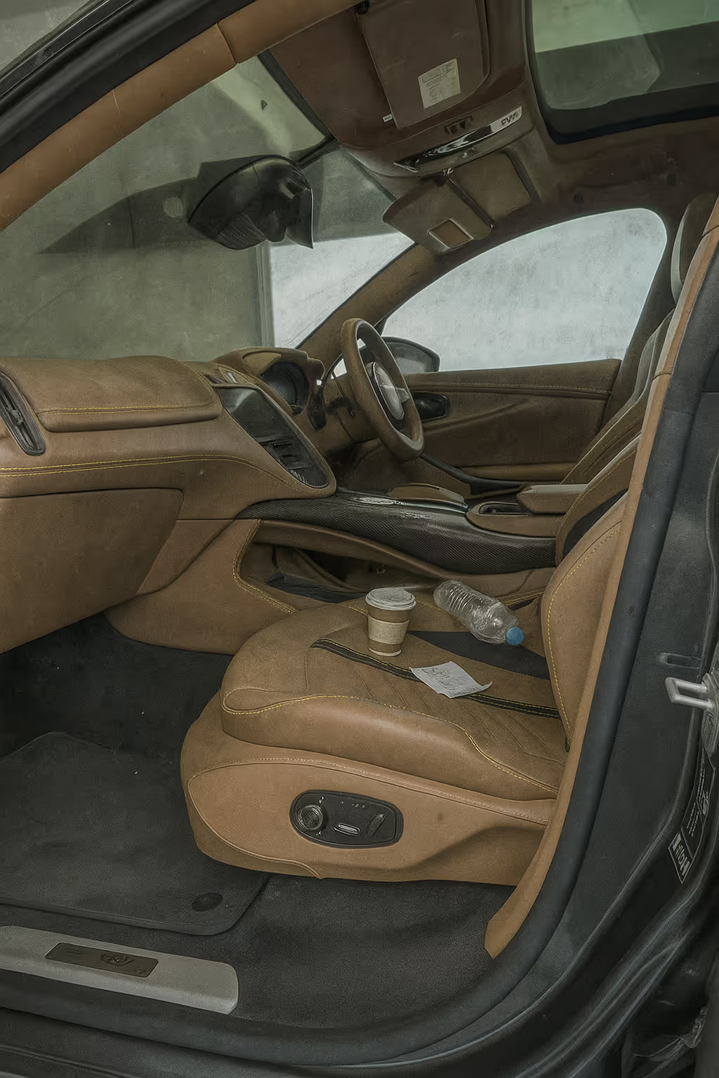 Clean car interior after cleaning